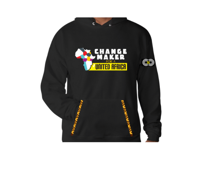 Changemaker for a United Africa - White Hoodie CMC-WH2217-$20 (₦10,000) - Image 3