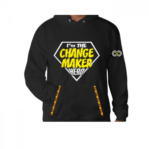 I'm the Changemaker Hero – Black Hoodie – CMC-BH2220
