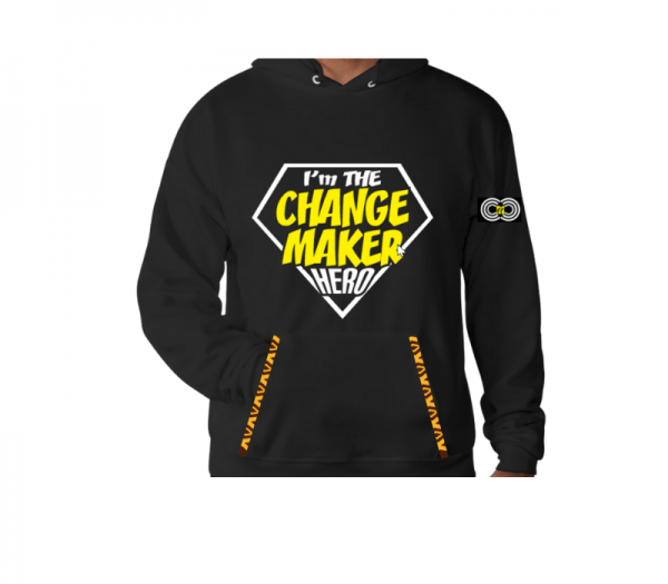 I'm the Changemaker Hero – Black Hoodie – CMC-BH2220
