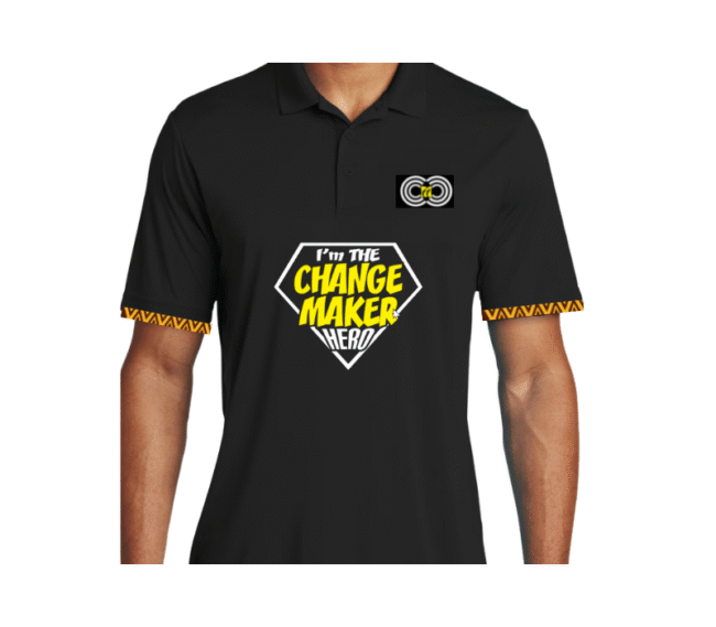 I'm the Changemaker Hero – Grey Polo – CMC-GP2217 - Image 3