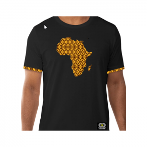 African Print Map - White T-Shirt - CMC-BT2217