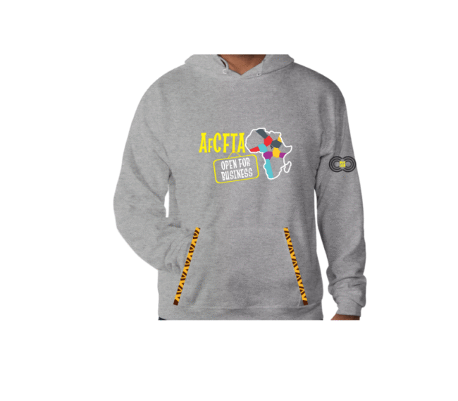 AfCFTA Open for Business - White Hoodie - CMC-WH2215 - Image 2