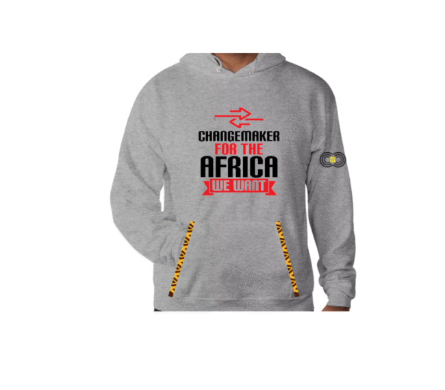 Changemaker for the Africa We Want – Grey Hoodie CMC-GH2209