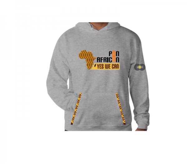 Pan African Yes We Can - Grey Hoodie - CMC-GH2216