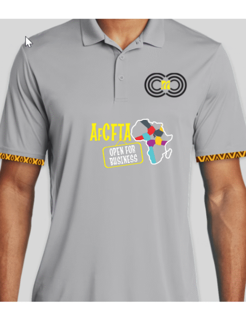 AfCFTA Open for Business - Grey Polo - CMC-GP2207