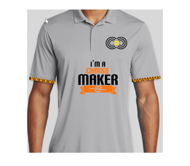 I'm a Changemakers – White Polo CMC-WP2215 - Image 3