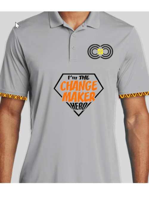 I'm the Changemaker Hero – Grey Polo – CMC-GP2217