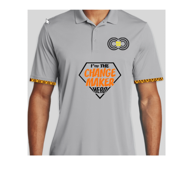 I'm the Changemaker Hero – Grey Polo – CMC-GP2217