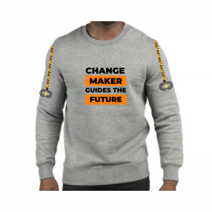 Changemaker Guides the Future - Grey Sweat shirt CMC-GS2205