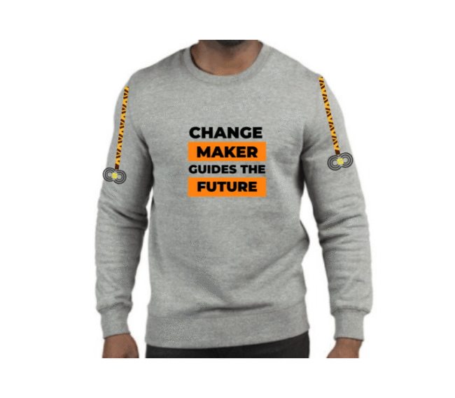 Changemaker Guides the Future - Grey Sweat shirt CMC-GS2205