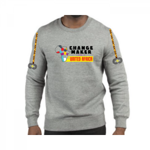 Changemaker for a United Africa - Grey Sweat-Shirt CMC-GS2213