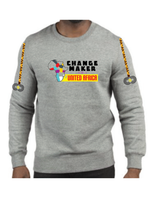 Changemaker for a United Africa - Grey Sweat-Shirt CMC-GS2213
