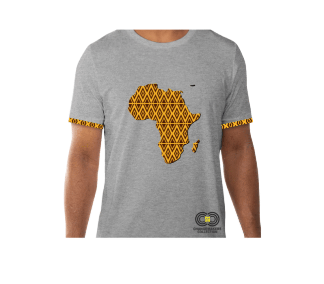 African Print Map - White T-Shirt - CMC-BT2217--$8.99 (₦5,000) - Image 2