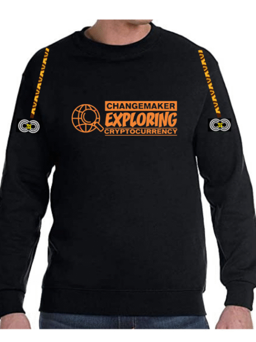 Changemaker Exploring Cryptocurrency - Black Sweat Shirt- CMC-SS2204
