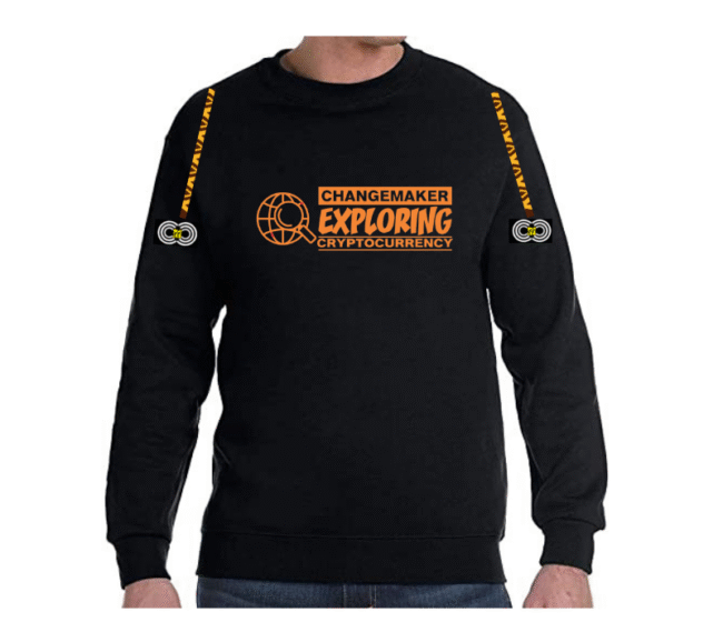 Changemaker Exploring Cryptocurrency - Black Sweat Shirt- CMC-SS2204
