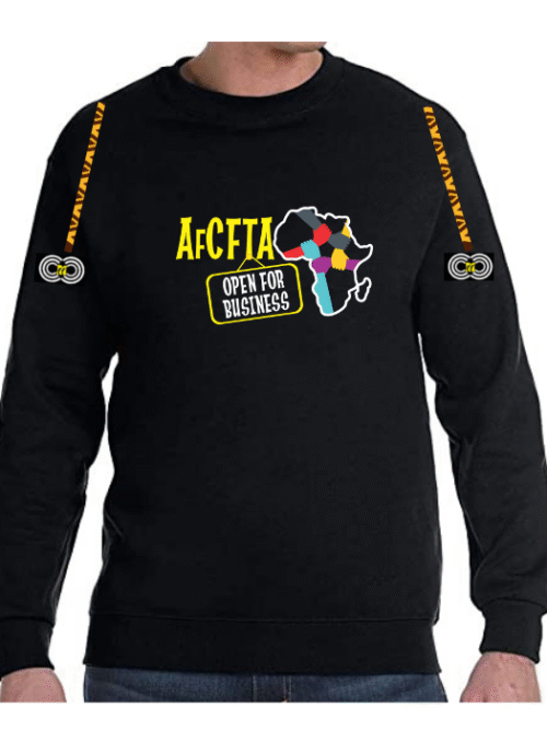 AfCFTA Open for Business - Black Sweat-Shirt - CMC-SS2205