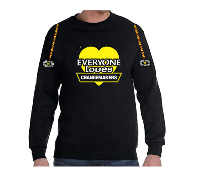 Everyone Loves Changemakers – Grey Sweat-shirt CMC-GS2211 - Image 2