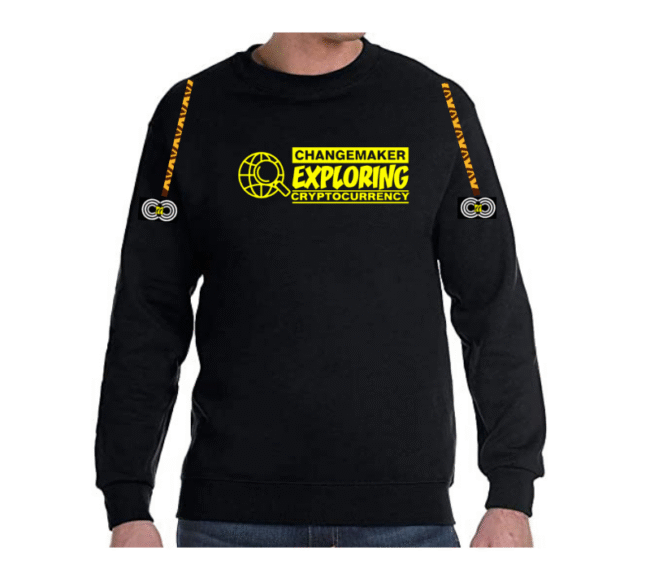 Changemaker Exploring Cryptocurrency - Black Sweat Shirt- CMC-SS2204--$15 (₦8,000) - Image 4