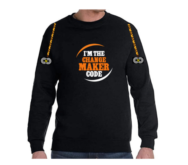 I'm the Changemaker Code – Grey Sweat-shirt – CMC-GS2220 - Image 3