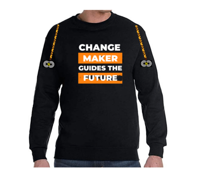 Changemaker Guides the Future - Grey Sweat shirt CMC-GS2205 - Image 2