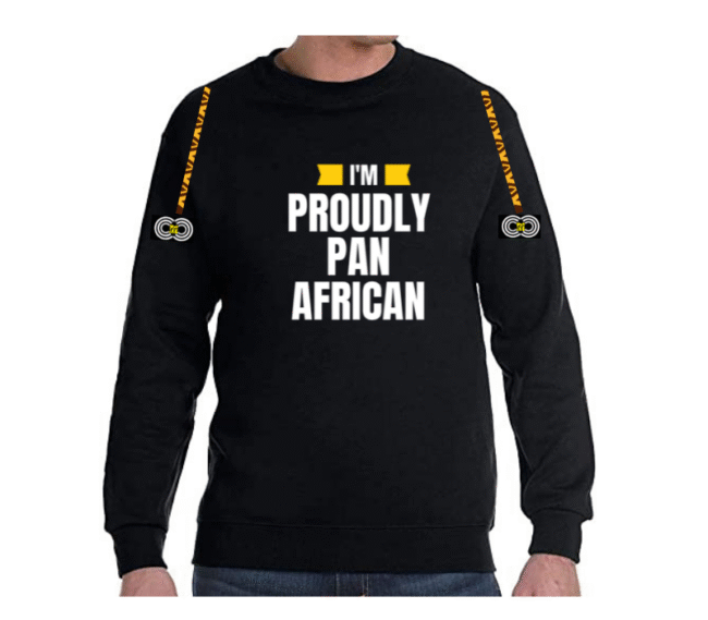 I'm Proudly Pan African – Grey Sweat-shirt– CMC-GS2207 - Image 2