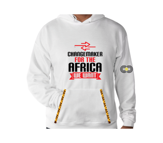 Changemaker for the Africa We Want – Grey Hoodie CMC-GH2209 - Image 2
