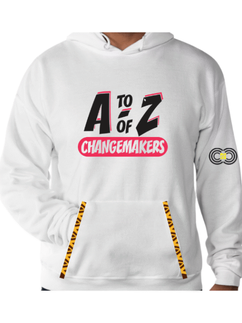A to Z of Changemakers- White Hoodie - CMC-WH2213