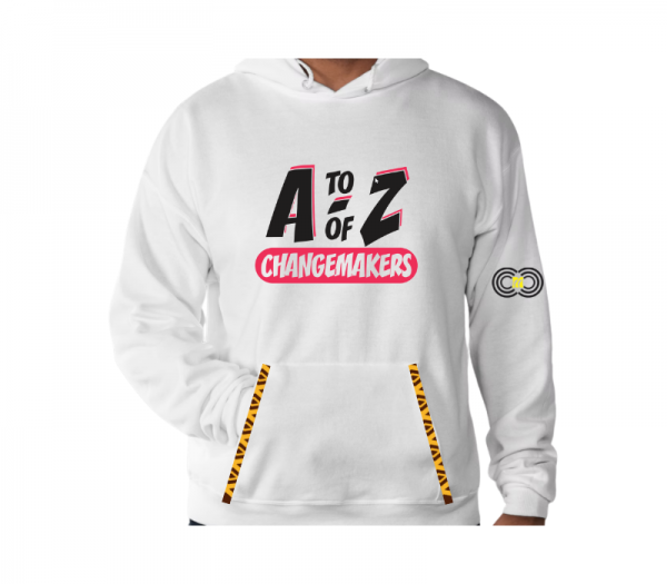 A to Z of Changemakers- White Hoodie - CMC-WH2213