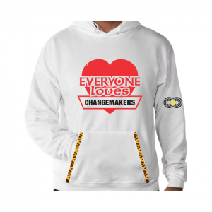 Everyone Loves Changemakers – White Hoodie CMC-WH2214  –-$8.99 (₦5,000)