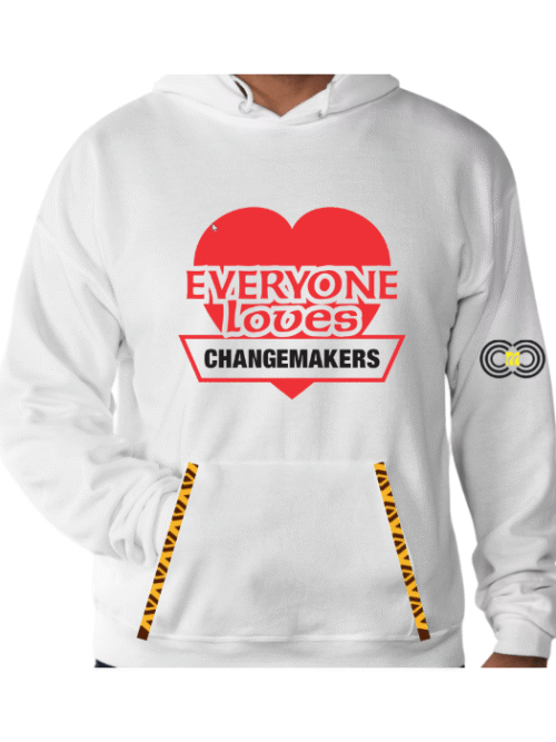 Everyone Loves Changemakers – White Hoodie CMC-WH2214  –-$8.99 (₦5,000)