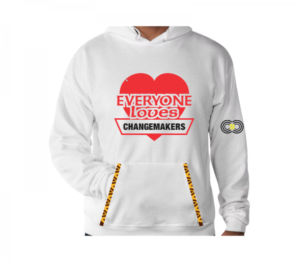 Everyone Loves Changemakers – White Hoodie CMC-WH2214  –-$8.99 (₦5,000)