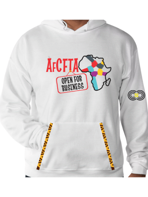 AfCFTA Open for Business - White Hoodie - CMC-WH2215