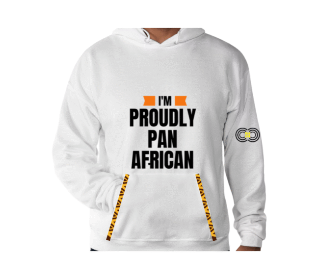 I'm Proudly Pan African – Black Hoodie – CMC-BH2222  - Image 3