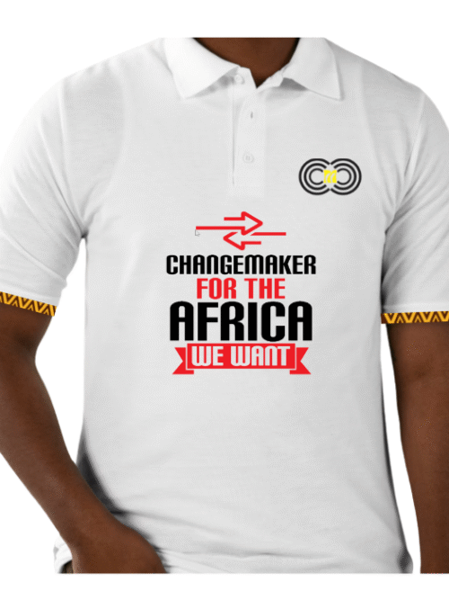 Changemaker for the Africa We Want – White Polo CMC-WP2209
