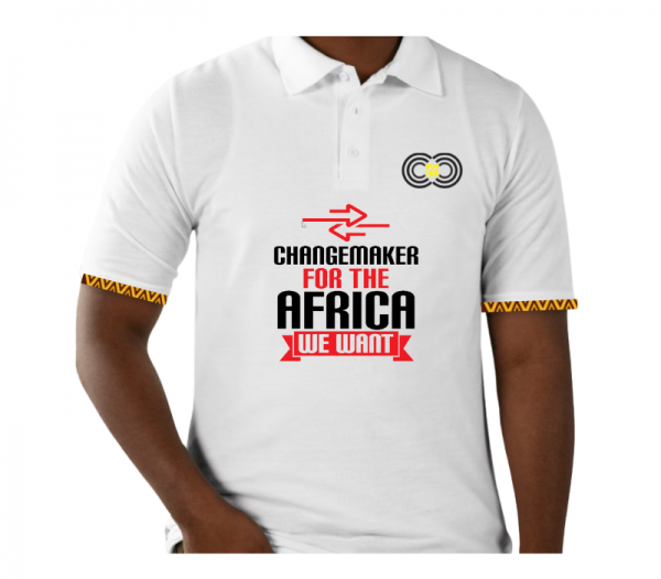 Changemaker for the Africa We Want – White Polo CMC-WP2209