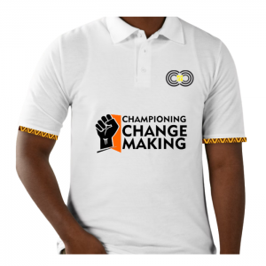 Championing Changemakers - White Polo- CMC-WP2211