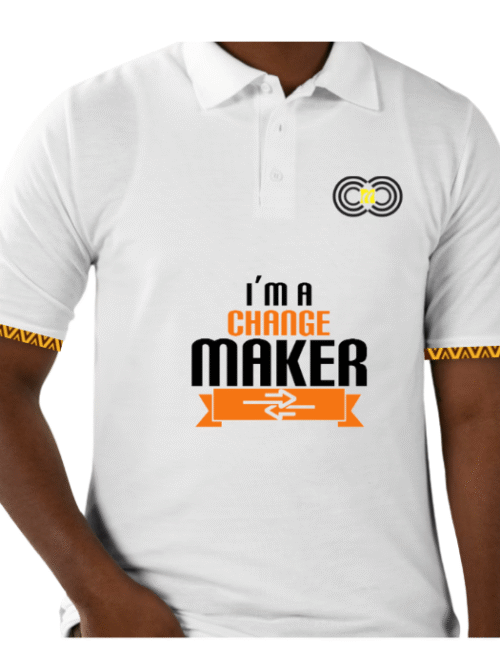 I'm a Changemakers – White Polo CMC-WP2215