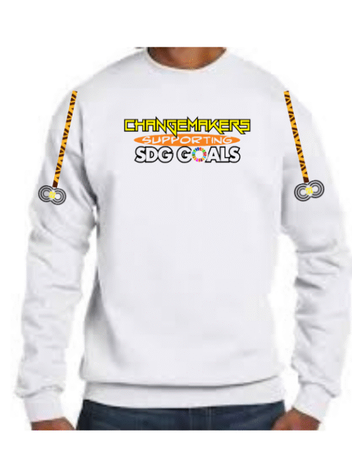 ChangeMakers Supporting SDG Goals - White Sweat Shirt - CMC-WS2215