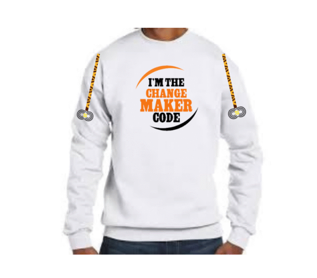 I'm the Changemaker Code – Grey Sweat-shirt – CMC-GS2220 - Image 2