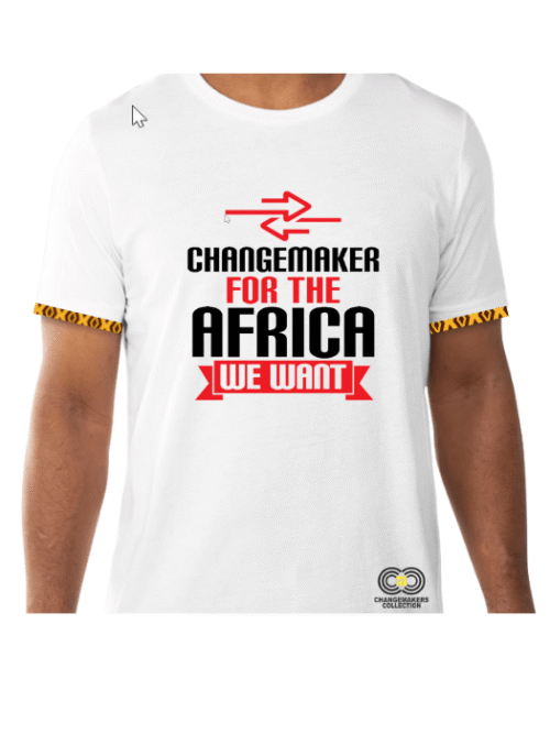 Changemaker for the Africa We Want – White T-Shirt CMC-WT2209