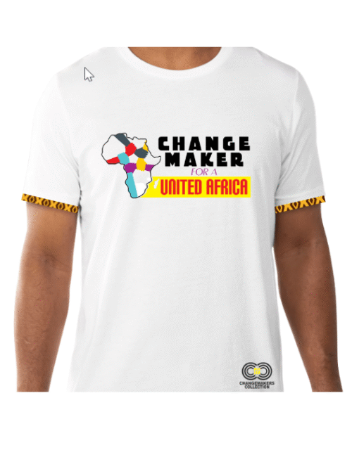 Changemaker for a United Africa - White T-Shirt CMC-WT2210