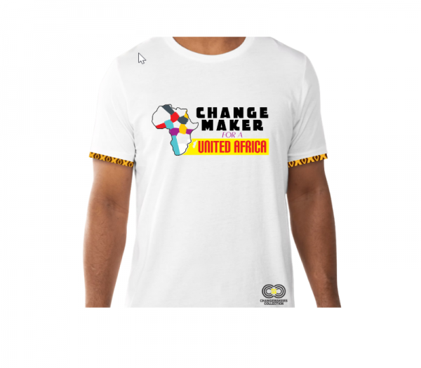 Changemaker for a United Africa - White T-Shirt CMC-WT2210