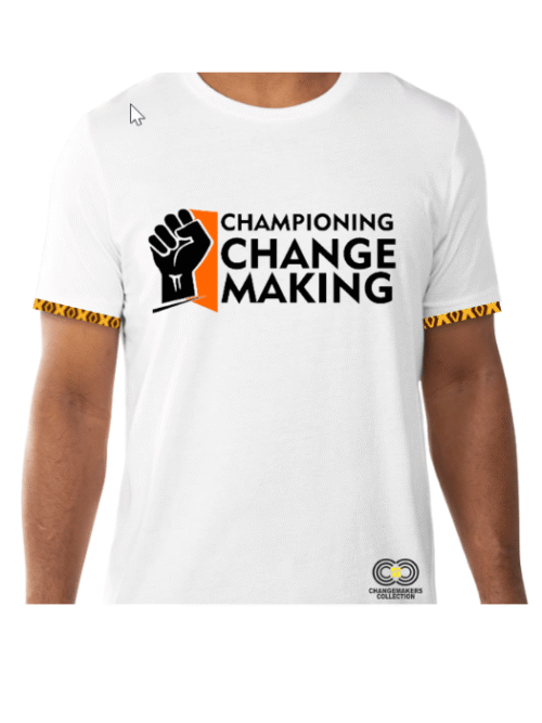 Championing Changemakers - White T-Shirt - CMC-WT2212