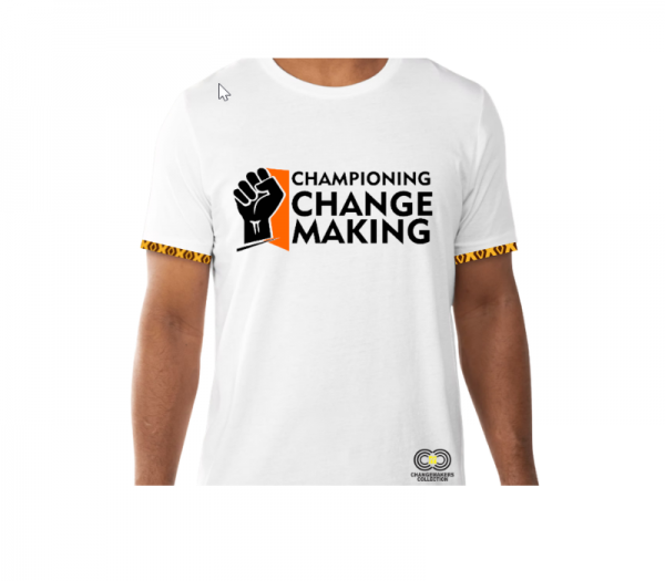 Championing Changemakers - White T-Shirt - CMC-WT2212