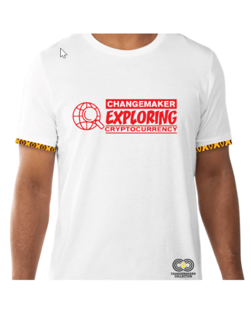 Changemaker Exploring Cryptocurrency - White T Shirt- CMC-WT2213