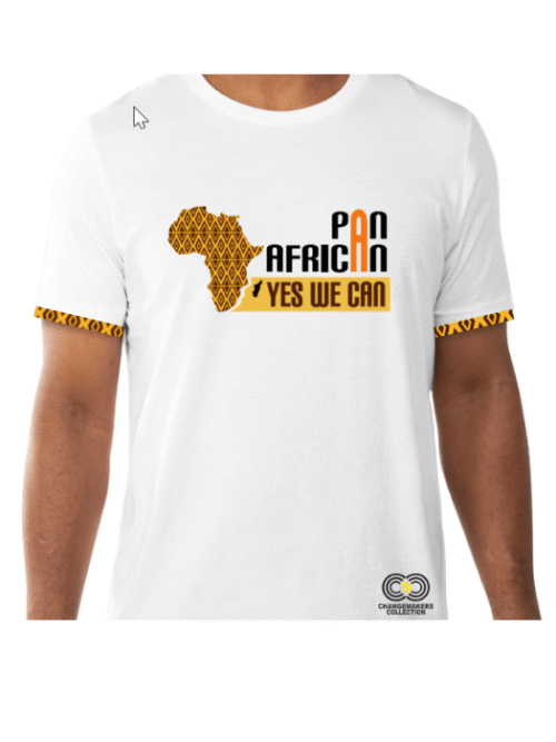 Pan African Yes We Can - White T-shirt - CMC-WT2219