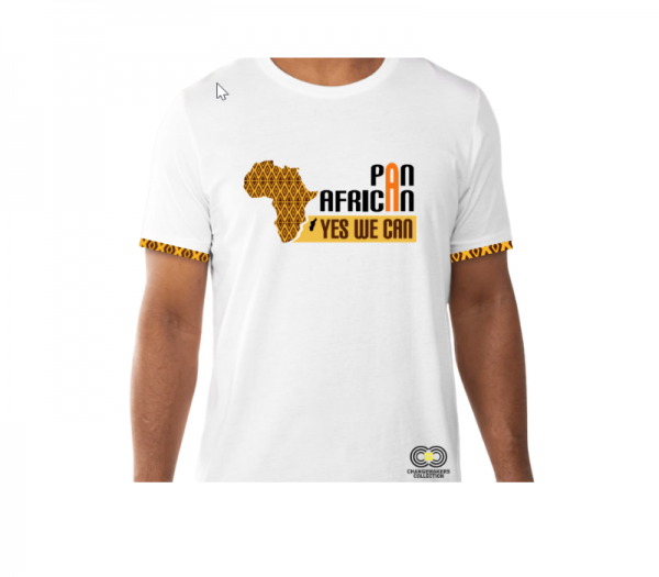 Pan African Yes We Can - White T-shirt - CMC-WT2219