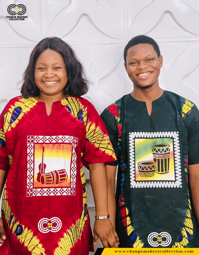 AFRICAN PRINT SHORT-SLEEVE SHIRT-CMC-5185