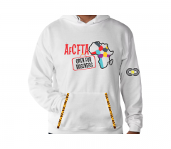 AfCFTA Open for Business - White Hoodie - CMC-WH2215